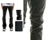 KDNK BASIC WAXED PANTS KNB3447 BLACK